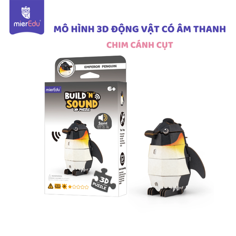 Bộ lắp ghép 3D chi tiết mierEdu - Động vật có âm thanh chân thật