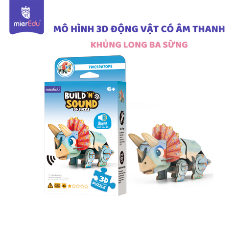Bộ lắp ghép 3D chi tiết mierEdu - Động vật có âm thanh chân thật