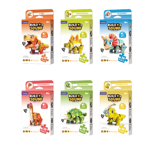 Bộ lắp ghép 3D chi tiết mierEdu - Động vật có âm thanh chân thật