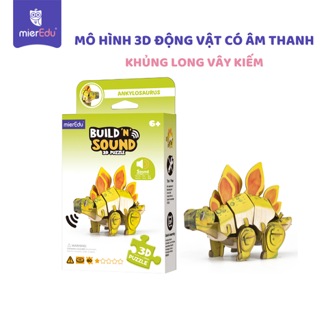 Bộ lắp ghép 3D chi tiết mierEdu - Động vật có âm thanh chân thật