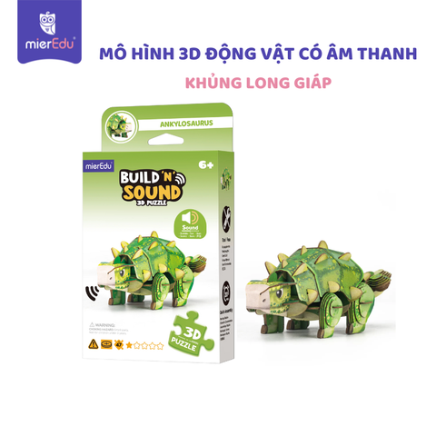 Bộ lắp ghép 3D chi tiết mierEdu - Động vật có âm thanh chân thật