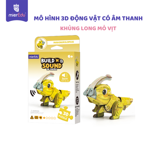Bộ lắp ghép 3D chi tiết mierEdu - Động vật có âm thanh chân thật
