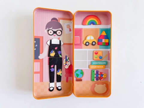 Hộp bút lắp ráp nam châm - Nghề nghiệp [mierEdu Travel Magnetic Boxes Occupations]