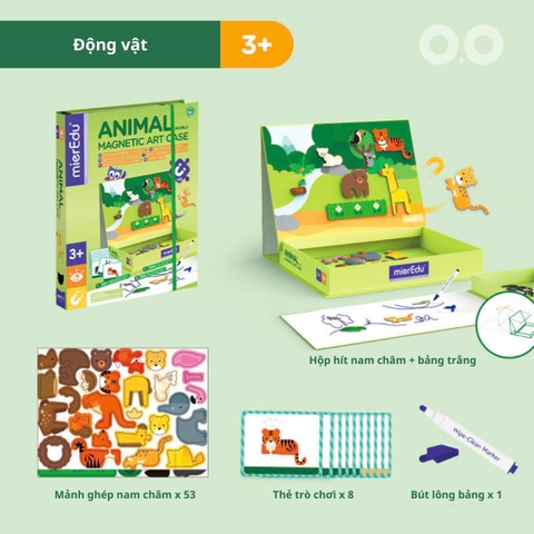 Hộp trò chơi lắp ghép nam châm sáng tạo mierEdu [Magnetic Art Case]