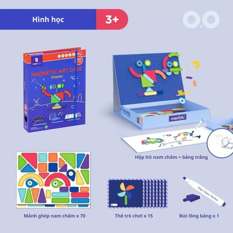 Hộp trò chơi lắp ghép nam châm sáng tạo mierEdu [Magnetic Art Case]
