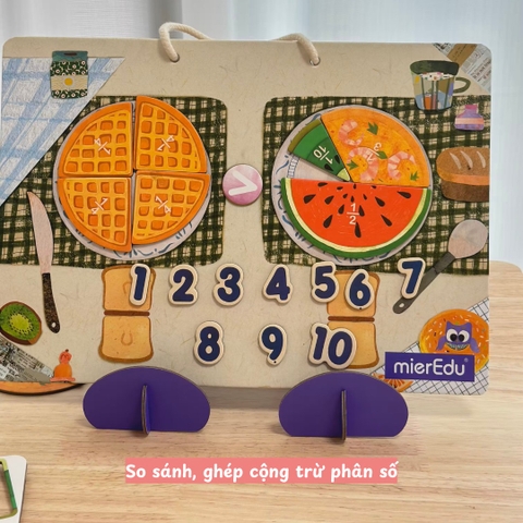 Bảng xếp hình nam châm toán học/ Khủng long/ Hệ mặt trời [mierEdu Magnetic Pad]