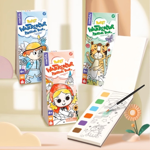 Tranh tô màu nghệ thuật bỏ túi mierEdu [Pocket Watercolour Painting Book]