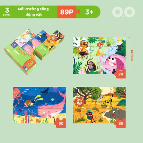 Bộ đồ chơi xếp hình 7 cấp độ mierEdu