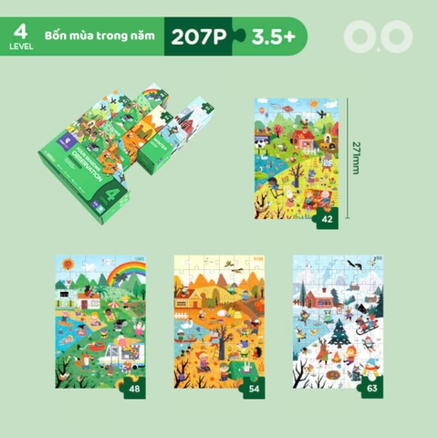 Bộ đồ chơi xếp hình 7 cấp độ mierEdu