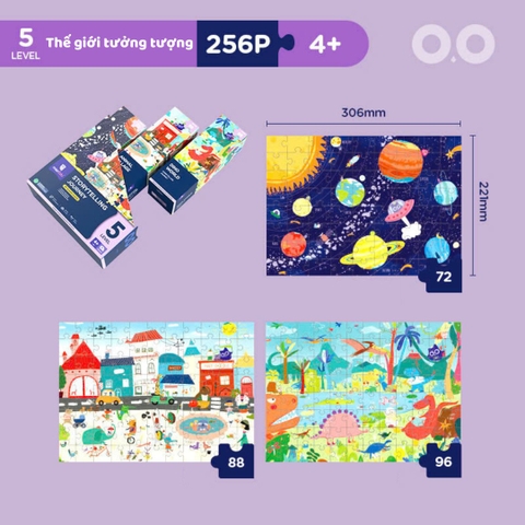 Bộ đồ chơi xếp hình 7 cấp độ mierEdu