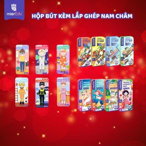 Hộp bút lắp ráp nam châm - Nghề nghiệp [mierEdu Travel Magnetic Boxes Occupations]