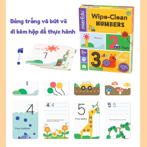 Bé tập viết chữ cái ABC và đếm số 123 _ Thẻ viết xóa