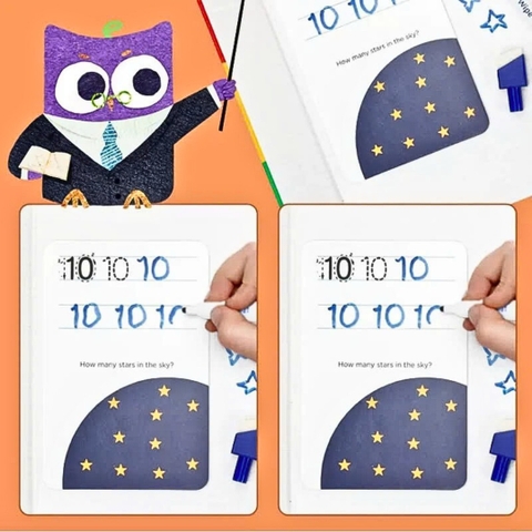 Bé tập viết chữ cái ABC và đếm số 123 _ Thẻ viết xóa