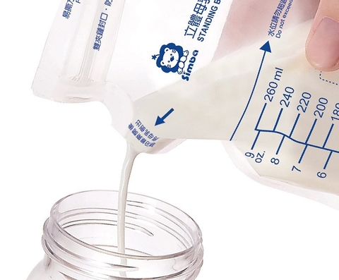 Túi trữ sữa 3D dung tích 260ml hộp 25 cái Simba