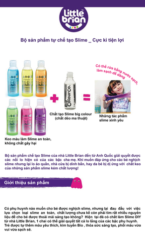 Chai keo tạo màu an toàn, không độc hại dùng để chế tạo Slime Brian Clegg từ Anh Quốc