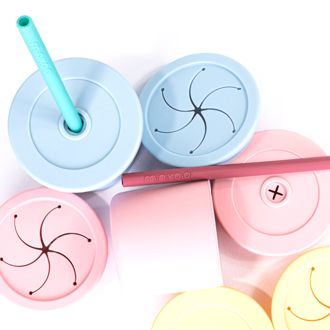Cốc ăn dặm 3 giai đoạn silicone cao cấp - Minikoioi Sip+Snack | Chính hãng, châu Âu, Thổ Nhĩ Kỳ