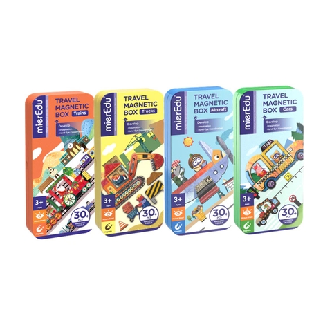 Hộp bút lắp ráp nam châm - Phương tiện giao thông [mierEdu Magnetic Puzzle Boxes Transports]