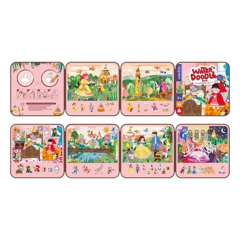 Sách tô màu nước ma thuật _ Những nàng công chúa (chính hãng Úc)