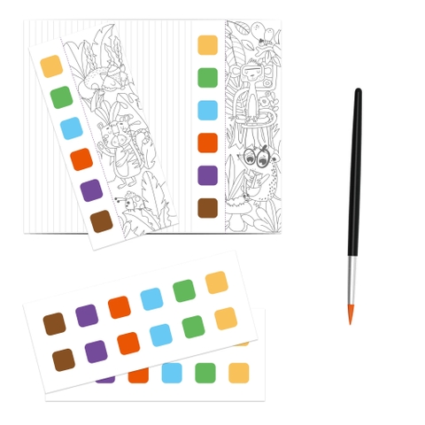 Tranh tô màu nghệ thuật bỏ túi mierEdu [Pocket Watercolour Painting Book]