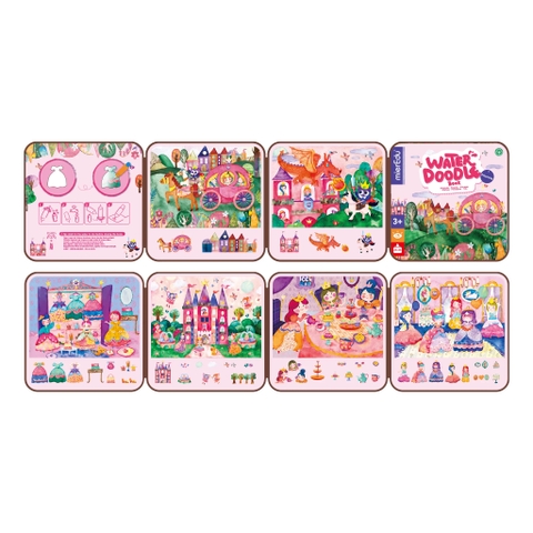 Sách tô màu nước ma thuật (chính hãng Úc), giấy premium, dùng nhiều lần không rách