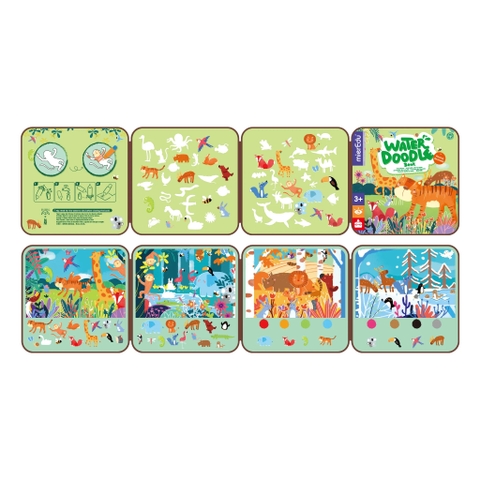 Sách tô màu nước ma thuật _ Động vật rừng xanh (chính hãng Úc)