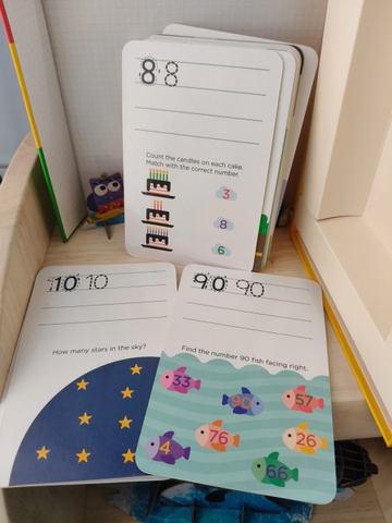 Bé tập viết số 123 _ Thẻ viết xóa