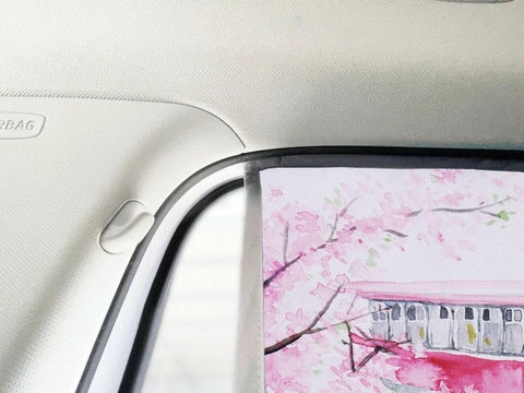 Tấm che nắng xe hơi, ngăn tia UV / tản nhiệt - Chuyến tàu hoa anh đào