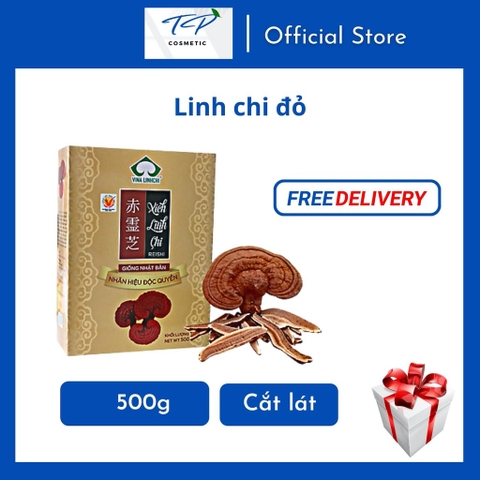 [Chính hãng] Nấm Linh Chi Nhật Thượng Hạng (Linh Chi Đỏ) Cắt Lát 500g: Tăng Sức Đề Kháng, Bồi Bổ, Thanh Lọc Cơ Thể.