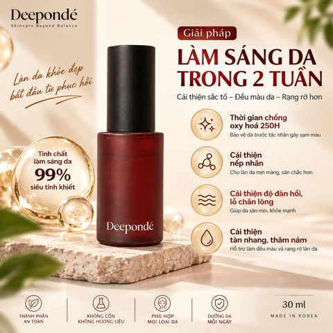 Serum Dưỡng Sáng Mờ Thâm Phục Hồi Trẻ Hoá, Thu nhỏ LCL Deepondé Glutathione Toning Ampoule Deeponde 30ml.