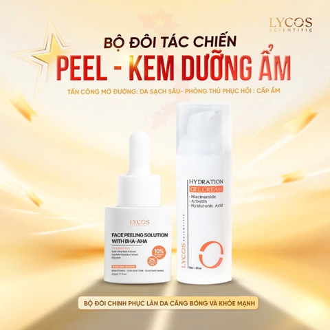 Combo LYCOS KHÔNG THỂ RỜI XA ( Tinh Chất Peeling – Gel Cấp Ẩm) – Lycos peeling