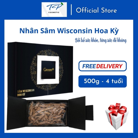 [Chính hãng] Nhân Sâm Wisconsin Hoa Kỳ (Sâm Mỹ) – Nguyên Củ 500g 4 tuổi: Bồi Bổ Sức Khỏe, Tăng Sức Đề Kháng, Điều Hòa Lipid Máu
