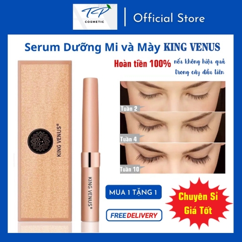 Serum Dưỡng Mi và Mày KING VENUS (Vs mới của zzVenus): Dưỡng Lông Mi và Lông Mày Dài, Dày, Rậm tự nhiên chỉ sau một cây!