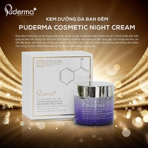 [Chính hãng] Kem Dưỡng Da Cao Cấp Hàn Quốc PUDERMA Ngày và Đêm: Thẩm thấu nhanh, tái tạo, giúp da trắng sáng, mịn màng căng bóng.