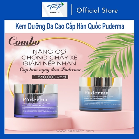 [Chính hãng] Kem Dưỡng Da Cao Cấp Hàn Quốc PUDERMA Ngày và Đêm: Thẩm thấu nhanh, tái tạo, giúp da trắng sáng, mịn màng căng bóng.