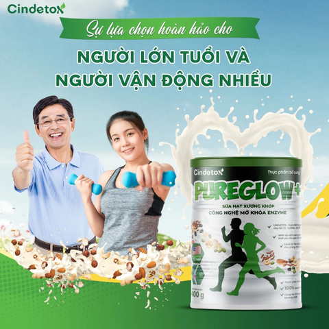 Sữa hạt xương khớp thuần chay Cindetox hộp 400gr - Sữa hạt ngủ cốc - Sữa hạt tốt cho sưc khỏe