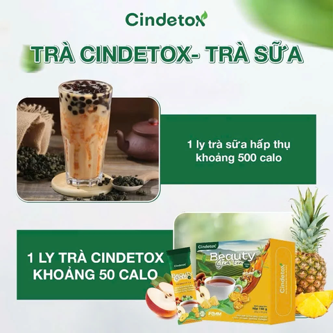 Trà Giảm Cân Giải R.ự.ợ.u Beauty Slim Cindetox hộp 150g : giảm cân an toàn, thanh lọc cơ thể, đốt cháy mỡ thừa