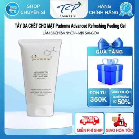 Tẩy Da Chết PUDERMA Dành Cho Da Mặt và Toàn Thân: làm sạch tế bào da chết, giúp da mịn màng tươi sáng.
