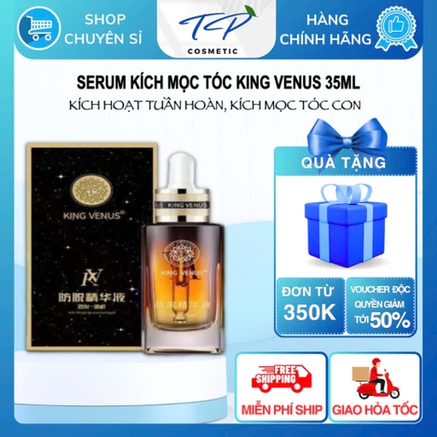 Serum KÍCH MỌC TÓC King Venus (Vs mới của zzVenus): 100% Thiên Nhiên, Kích Tuần Hoàn Máu, Mọc Tóc Con.