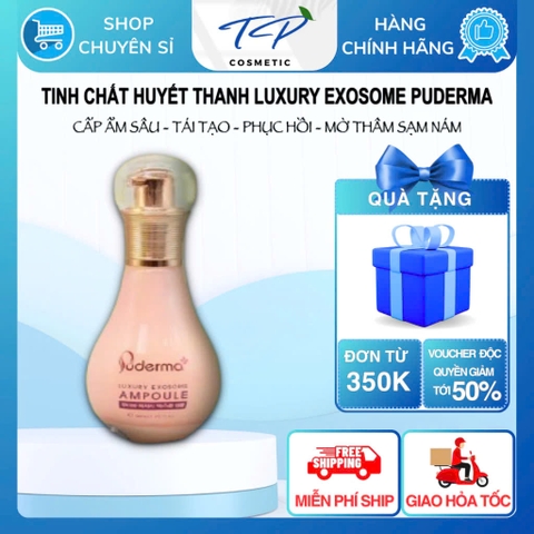 Tinh Chất Huyết Thanh Tế Bào Gốc Luxury Exosome Ampoule Puderma 50ml - nâng cấp từ tế bào gốc