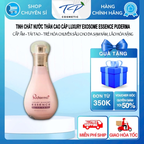 Tinh chất Nước Thần Luxury Exosome Essence Puderma - Phiên bản nâng cấp từ Toner Puderma White Jade