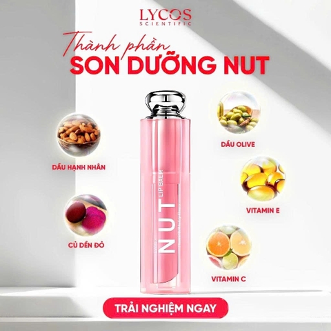 Combo LƯỜI ĐÊM Lycos (Gel Cấp Ẩm Lycos, Kem Dưỡng Ẩm Lycos + Son Dưỡng NUT Lycos có màu ) - TP Cosmetic