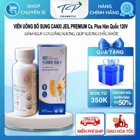 Viên Uống Bổ Sung Canxi JEIL PREMIUM Ca. Plus Hàn Quốc 120 viên (Puderma): Ngừa loãng xương