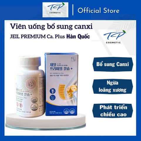 Viên Uống Bổ Sung Canxi JEIL PREMIUM Ca. Plus Hàn Quốc 120 viên (Puderma): Ngừa loãng xương