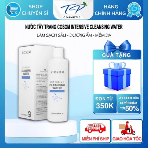 Nước Tẩy Trang COSOM INTENSIVE CLEANSING WATER Hàn Quốc: Làm sạch sâu – Dưỡng ẩm – sáng da