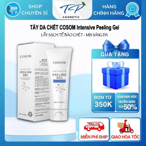 Tẩy Da Chết COSOM INTENSIVE PEELING GEL Hàn Quốc: Loại bỏ tế bào chết, giúp hấp thụ mỹ phẩm tốt hơn.