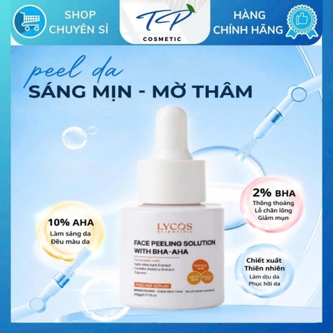 [Nâng cấp] Peel Da Lycos 10% AHA 2% BHA 10% Lactic acid – Thu Nhỏ Chân Lông, Sáng Da,Tẩy Tế Bào Chết