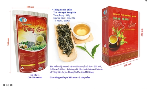 TRÀ XANH TÚNG SÁN - ORGANIC EU (TL: 500g)