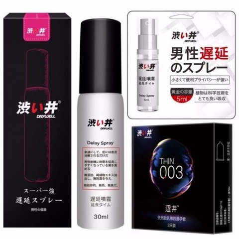 Combo 4: Mua 2 Chai Xịt Kéo Dài Thời Gian 30+5ml Tặng Bao Cao Su Siêu Mỏng 0.03mm (hộp 3c)