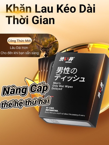 [Hộp 8 miếng] Khăn Lau Trì Hoãn Kéo Dài Thời Gian Extra