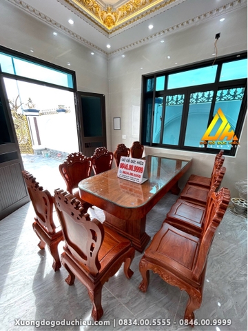 Bàn Ăn Nguyên Khối 10 Ghế(Bán về Bắc Giang)